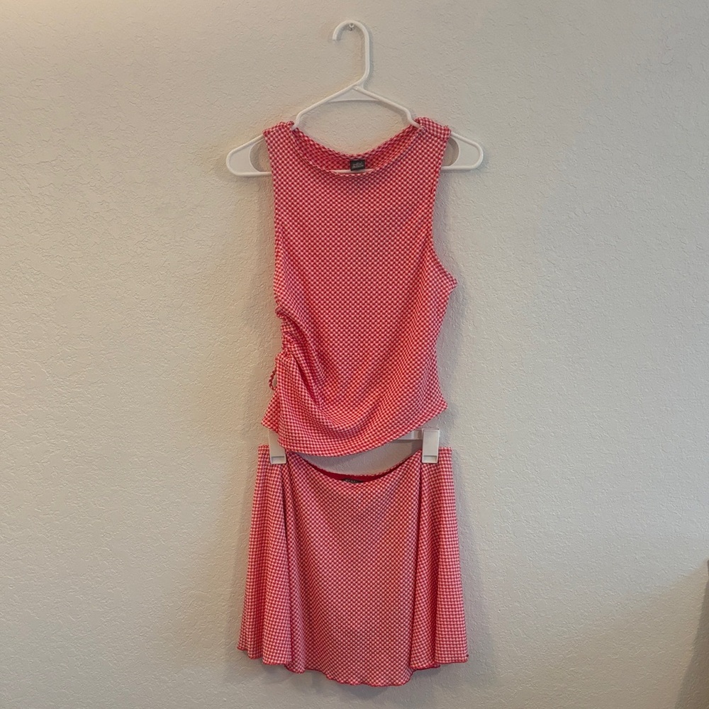 Wild Fable Red and White Patterned Top and Skirt (Still with tag)